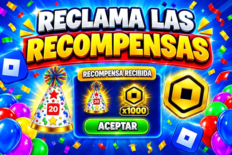 Cómo conseguir 500 Robux y el gorro del 20.º aniversario de Roblox